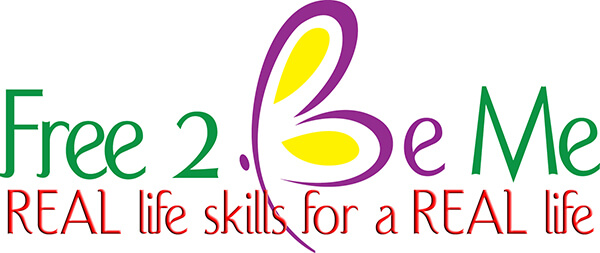 Free 2 be me logo real life skills for a real life